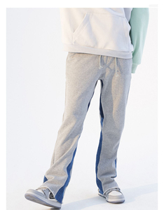 Vente chaude 2022 hommes Streetwear pantalons de survêtement empilés survêtement coton ceinture élastique hommes Flare pantalons de survêtement - Product Image 2