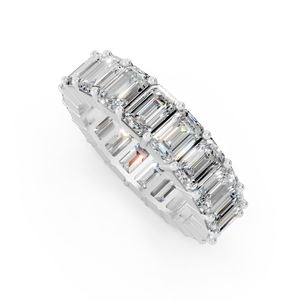 แหวนเพชรสีขาว10K 14K 18K แหวนเพชรที่ปลูกในห้องปฏิบัติการแบบปรับแต่งได้ - Product Image 5