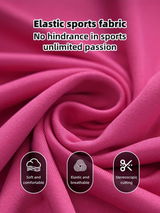 Camiseta Casual de Manga Corta para Mujer, Tejido de Punto de Poliéster de Color Sólido de Alta Calidad, Ecológica, de Secado Rápido, para Verano - Product Image 5