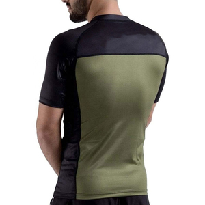 เสื้อบีบอัด MMA BJJ แขนสั้นออกแบบเองได้เสื้อแรชการ์ดผื่น - Product Image 5