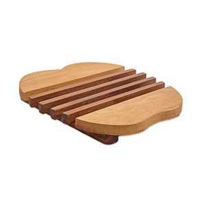 Vintage Wood <b>Trivets</b> with Gold Detail Wood <b>Kitchen</b> Decor Mid century <b>Kitchen</b> Decor Wood and Decor - Product Image 5