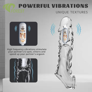 TT-Forest Männlicher Penis Verzögerter Samenerguss Vibrations-Wolfszahn-Hülle Verdickter Wiederverwendbarer Dildo-Kondom Umweltfreundlich - Product Image 5