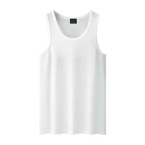 High Quality 100% Polyester Ribbed Gym <b>Tank</b> <b>Tops</b> for <b>Men</b> Factory Wholesale in Black <b>White</b> Gray-Blank Singlets in Bulk - Product Image 3