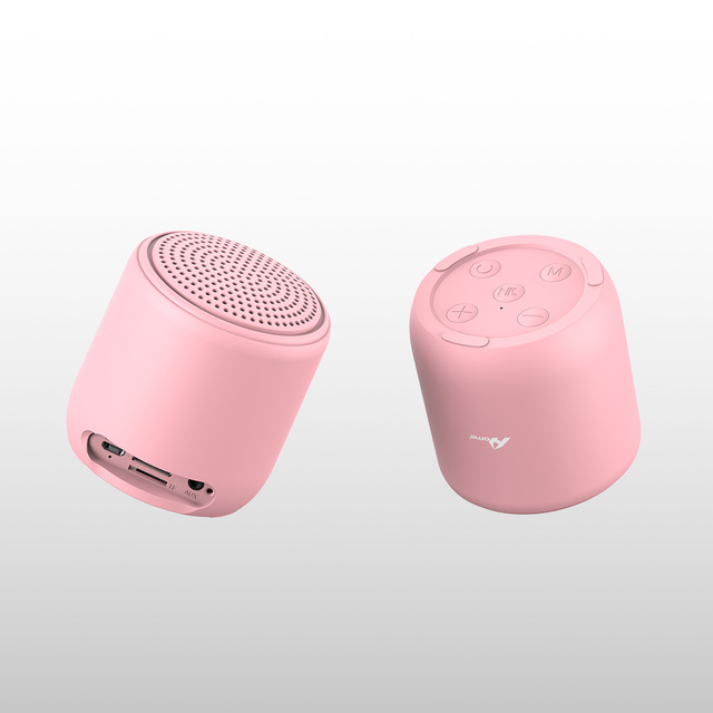3W BT Speaker 1130391 Waterproof RGB LED Subwoofer with TWS USB Communication Plastic Cabinet Material Pink