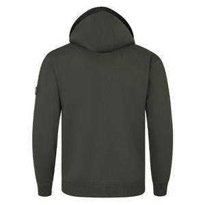 เสื้อมีฮู้ดแบบมีซิปผ้าคอตตอนผสมเพิ่มความอบอุ่นเสื้อกันหนาวแบบมีซิปสำหรับผู้ชายสไตล์สตรีทแวร์ - Product Image 4