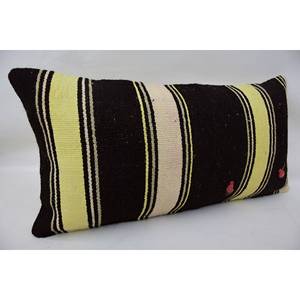 Coussin Kantha en laine beige à rayures subtiles de 18x18 pouces Coussin décoratif tissé moelleux vintage de luxe pour literie ou sol - Product Image 2