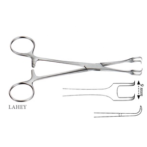 คีมจับเนื้อเยื่อ Lahey คุณภาพสูง 2x2 ง่ามฐานของเครื่องมือผ่าตัดในราคาขายส่งโดยหินสีเทา - Product Image 5