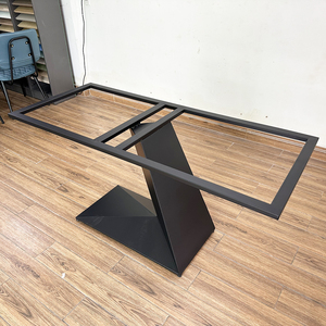 BA68120 Rectangular <b>Dining</b> <b>Table</b> 140/160x80 Stone Top and Iron Legs Assembled Expandable and Extendable for Home Bar Use - Product Image 6