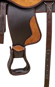 Selle Western pour Cheval en Cuir de Buffle Véritable de Qualité Supérieure, Quincaillerie en Acier Inoxydable, Tailles Personnalisées pour Chevaux de Course de Baril - Product Image 5