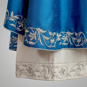 Teal Blue Orthodox Church Vestment Silver Embroidery Clergy Robe Priest Phelonion Chasuble Liturgical Garment Wholesale - Product Image 5