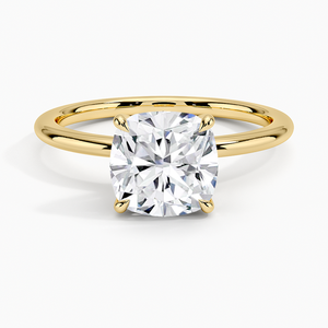 Estilo clásico 1ct Cojín Corte Lab Grown Diamond 14K Oro sólido Anillo de compromiso solitario para hombres y mujeres al precio más bajo - Product Image 1