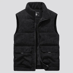 Gilet zippé imprimé personnalisé, style streetwear, séchage rapide, respirant, en toile d'hiver, tendance usine, motif bomber - Product Image 1