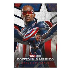 Póster de Capitán América de Marvel Brave New World, Diseño Moderno para Pared, Hecho de Papel - Product Image 1