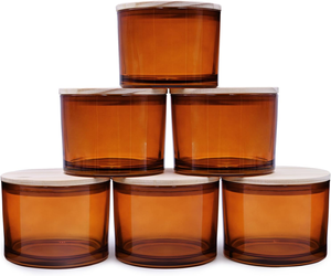 Прозрачные прозрачные стеклянные банки для свечей C & H, роскошные сосуды из цинкового сплава, тонкая плоская Золотая крышка и жесткая подарочная коробка - Product Image 2