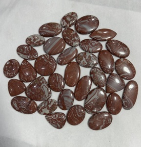 อัญมณี100% โรซิต้าแจสเปอร์ธรรมชาติรูปทรงผสมอัญมณีหลังเบี้ยขนาดเท่าอัญมณีหลวมจากอินเดีย - Product Image 2