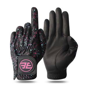 Gants de golf personnalisés en gros avec logo, en cuir véritable, antidérapants, avec sangle de poignet réglable, protection UV, extensibles, respirants, doigts complets - Product Image 4
