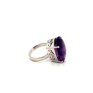 Merveilleuse améthyste 925 argent Sterling massif bague en pierres précieuses naturelles bijoux faits à la main bague en pierre de naissance bijoux Style Unique - Product Image 2