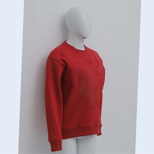 Sudadera de Cuello Redondo para Mujer, al por Mayor, de Alta Calidad, 100% Algodón, Color Rojo, Lisa, Simple, Elegante, Ropa de Calle de Moda - Product Image 5