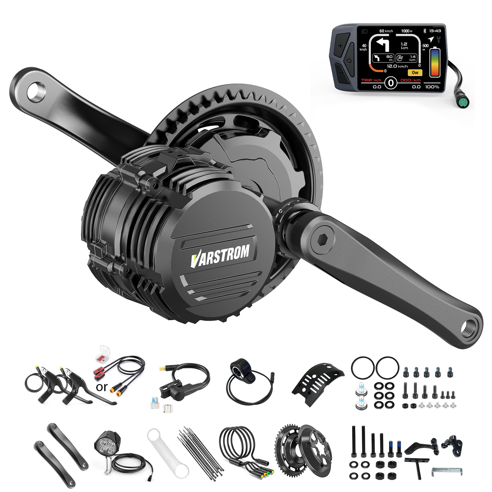 Varstrom TSDZ16 48V 1000W Mid Drive Motor for Electric Bikes