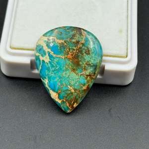 29,10 quilates azul natural variscita turquesa calidad AAA forma de pera suelta piedra preciosa personalizable tamaño 34X26X5MM para la fabricación de joyas - Product Image 2