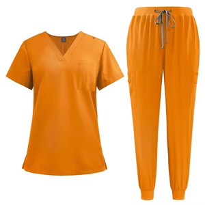 Uniforme Médico Personalizado de Fábrica 2025, Marca Privada OEM, Conjunto de Uniforme Médico para Hombre, Pantalones Rectos Elásticos Tipo Jogger, Uniforme de Hospital Azul Marino - Product Image 2