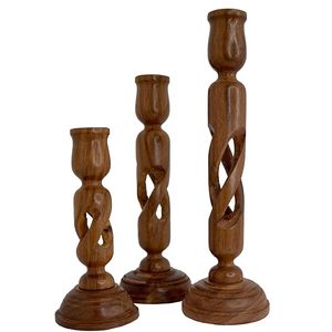 Handcrafted Natural Wood Candle Holder Smooth Rounded <b>Edges</b> Customized Designs for Home <b>Decoration</b> Christmas Party Occasions - Product Image 6