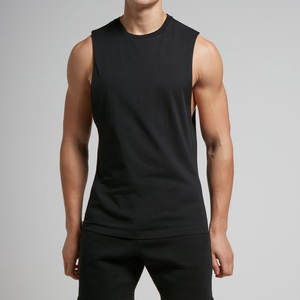 Camiseta de tirantes sin mangas de gran tamaño para hombre al por mayor, estilo cómodo con ajuste relajado, tejido de punto de algodón transpirable - Product Image 1