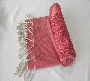 Vibrant Colors Hot Sale Custom logo Colorful Sand Beach <b>Towel</b> With Tassel Cotton <b>Turkish</b> Beach <b>Towel</b> - Product Image 3