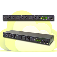 PDU intelligent 20 ports 115V 15A, unité de distribution d'alimentation en rack avec Ethernet SNMP, certifié FCC, noir, marque neutre, Taiwan, utilisation en intérieur