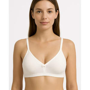 Soutien-gorge en coton sans fil à col en V pour femmes Soutien-gorge en dentelle confortable et respirant sans couture avec fermeture à crochet Taille 170 - Product Image 1