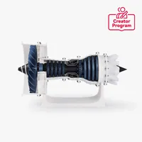 Koleksi Kit Alat Pembuatan Model Mesin Jet Berat Kotor 200g 1056.59g Filamen yang Digunakan 1d13h7m Waktu Cetak 100x69x35mm