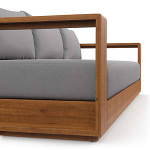 Sofás de jardín Tres plazas Madera de teca Muebles de jardín al aire libre Living-Jimi - Product Image 5