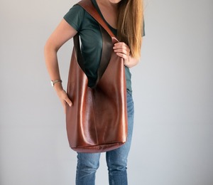 Bolso de hombro Hobo de cuero genuino con estilo para mujer, bolsos cruzados de gran capacidad, nueva moda, 2017 - Product Image 4