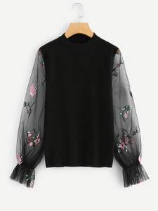 Personnalisé Sweat-shirt à manches longues transparent brodé super doux pour femmes Sweat-shirt surdimensionné confortable pour femmes - Product Image 4