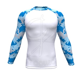 เสื้อกันผื่นสำหรับผู้ชายชุดฝึก100% ทำจากโพลีเอสเตอร์ - Product Image 1