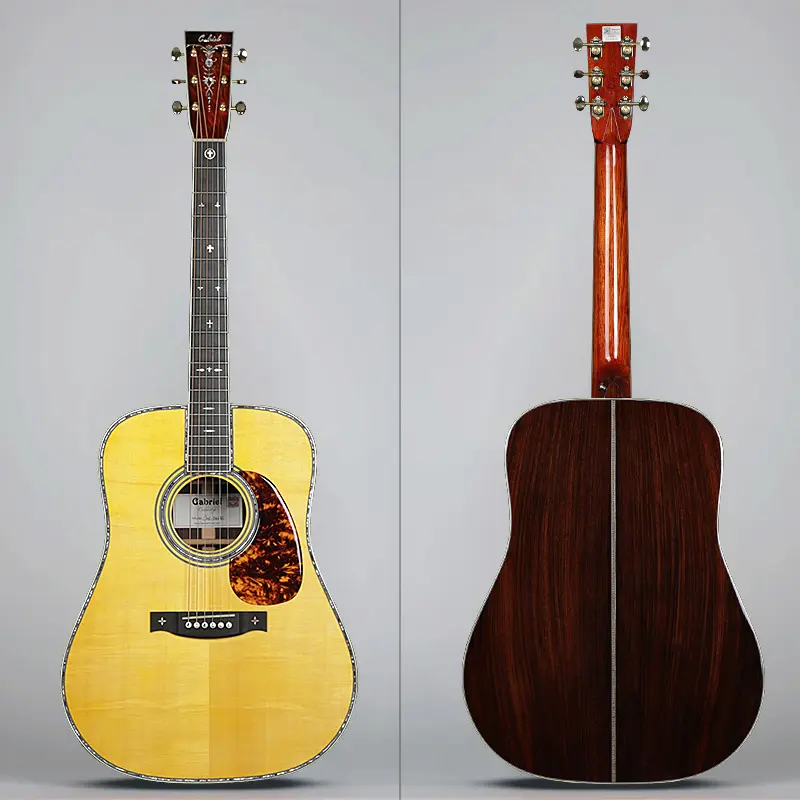 Gabriel Limited Đàn Guitar Acoustic Gỗ Hồng Mộc Ấn Độ 41 Inch Hoàn Toàn Chắc Chắn Cửa Hàng Tùy Chỉnh Đàn Ghi Ta Sản Xuất Từ Nhà Máy