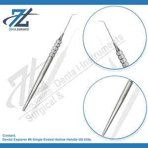 Dental Explorer #6 Mango hueco de un solo extremo US Elite juego dental instrumentos quirúrgicos Fabricante quirúrgico dental - Product Image 3