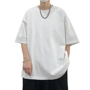 Camisetas básicas de algodón de gran tamaño para hombre, ropa informal estilo Hip Hop, camisetas casuales de manga corta, cuello redondo, transpirable, secado rápido, nuevo logotipo ligero - Product Image 3
