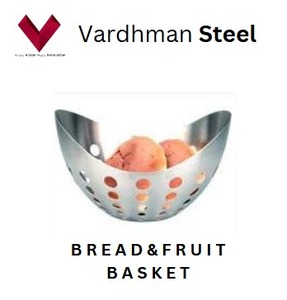 Cesta de frutas y pan de acero inoxidable mediana, la mejor cesta de pan y frutas para cada hogar, cesta de acero y vid - Product Image 5