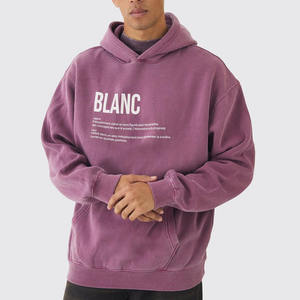 Alta calidad Heavyweight Basics 100% algodón Streetwear ropa polar sudadera personalizado Puff estampado logo sudaderas con capucha de gran tamaño hombres - Product Image 1