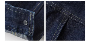 Veste en denim selvedge de style cowboy, une poche, classique, durable, en coton, décontractée, vêtement d'extérieur vintage, bouton, homme, femme, formel - Product Image 5