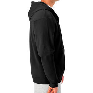 Sweat à capuche zippé pour homme de haute qualité avec impression de logo personnalisé, en tissu polaire polyester/coton, respirant et écologique pour l'hiver - Product Image 2