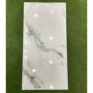 Azulejos de porcelana pulida esmaltada con textura de arena dorada de alta calidad 60x120 60x60 azulejos decorativos de lujo brillantes personalizados - Product Image 5