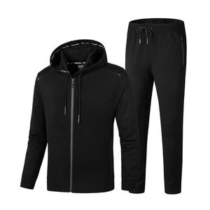 Conjunto Deportivo Personalizado de Primavera para Hombre, con Cremallera, Talla Grande, Holgado, 100% Algodón, Informal, Liso, Conjunto de Joggers - Product Image 4