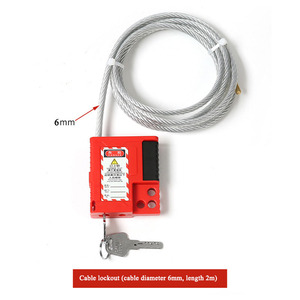 Adjustable Steel Wire Safety <strong>Cable</strong> <strong>Locks</strong> With Built-in Brass <strong>Lock</strong> Cylinder Lockout Tagout Product <strong>for</strong> Enhanced <strong>Security</strong> <strong>for</strong> <strong>Lock</strong> - Product Image 6
