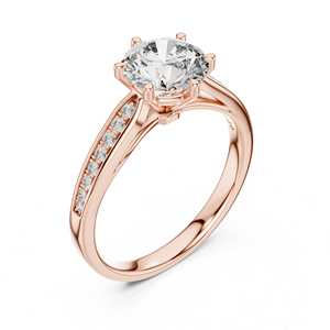 Bague en or blanc 14 carats avec diamant rond de laboratoire pour femmes |   Bague décontractée |   Nouveau diamant cultivé - Product Image 6