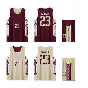 Uniformes de Baloncesto Personalizados con Logotipo, Antibacterianos, 100% Poliéster, Sin Mangas, Color Personalizado, Nombre del Equipo para Adultos - Product Image 1