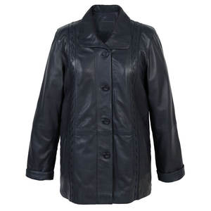 Chaqueta clásica de cuero Nappa para mujer, chaqueta de motorista de cuero auténtico para mujer, chaqueta de cuero puro para mujer - Product Image 1