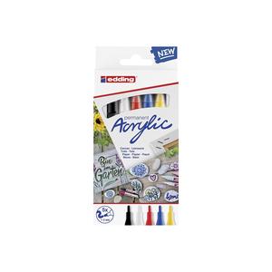 Edding 5300 Basic Fein Juego de 5 Marcadores Acrílicos para Arte y Creatividad - Product Image 1