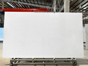 NV235 3cm 2cm d'épaisseur Construire à louer Projet Taille Jumbo Comptoir de Carrare blanc Quartz artificiel fabriqué par l'homme Grande dalle - Product Image 3